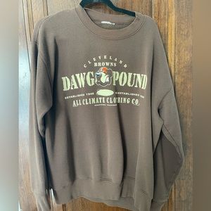 Vintage 1998 Nutmeg Cleveland Browns Dawg Pound Crewneck Sweater